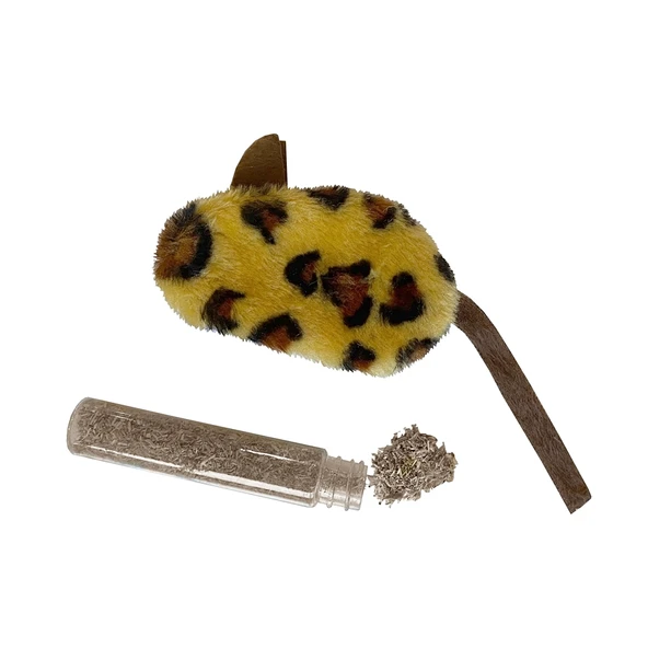 Markapet Kedi Oyuncağı Leopar Desenli Peluş Fare 6-10-18 cm ürün görseli 1