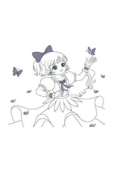 4e Anime Princess Boyama Kitabı Mor - Resim 2