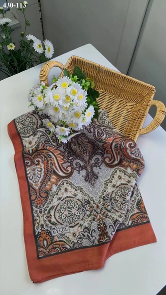 Eylül İpek Etnik Desen Soft Şal 430-113 - Resim 2