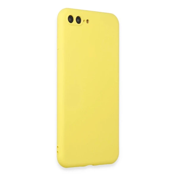 İphone 7 Plus Kılıf First Silikon - Sarı - Resim 4