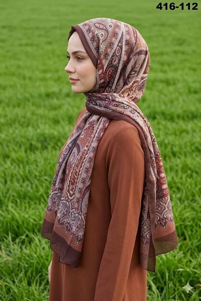 Eylül İpek Etnik Desen Soft Şal 416-112 ürün görseli 1
