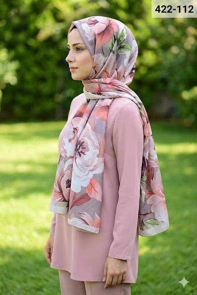 Eylül İpek Çiçek Desen Soft Şal 422-112 ürün görseli 1