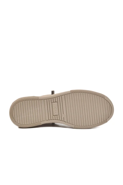 Bej Bağcıklı Unisex Sneaker - Resim 5