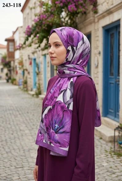 Sharell Soft Pamuk Şal (Leylak) 243-118 ürün görseli 1