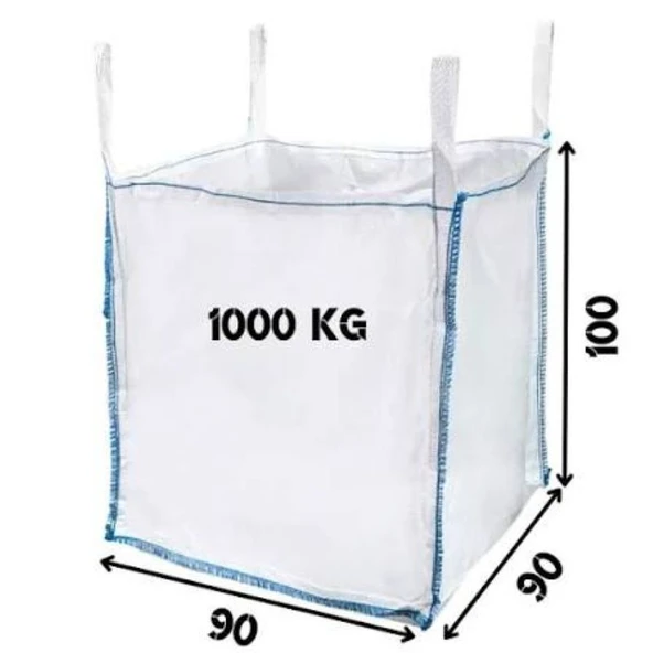 HÖBEN Bigbag Çuval 90X90X100 Ölçülerinde 1000 kg Swl LAMİNESİZ ÜST AÇIK ALT KAPALI ürün görseli 1