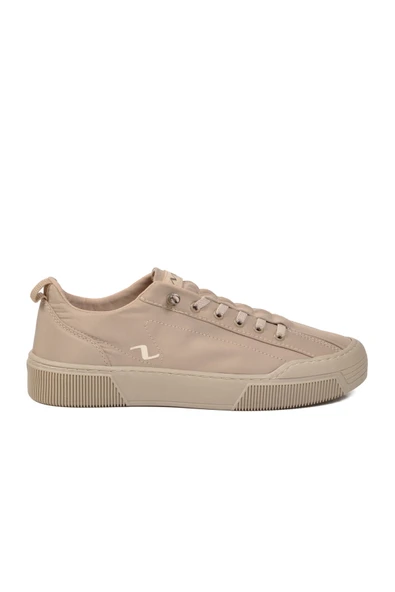 Bej Bağcıklı Unisex Sneaker - Resim 2