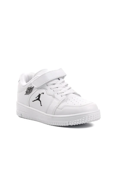Beyaz Cırtlı Erkek Çocuk Sneaker - Resim 3