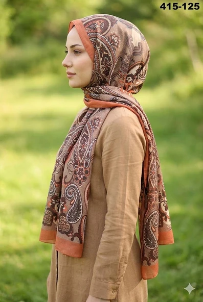 Eylül İpek Etnik Desen Soft Şal 415-125 ürün görseli 1