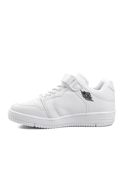 Beyaz Cırtlı Erkek Çocuk Sneaker - Resim 2