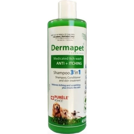 Purele Dermapet Kedi Köpek Şampuanı 3in1 Plus 450 ml ürün görseli 1