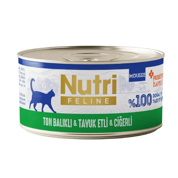 Nutri Feline Ton Tavuk ve Ciğerli Tahılsız Kedi Konservesi 70 Gr ürün görseli 1