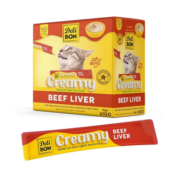 Delibon Krema Kedi Ödül Maması 15g 1 Adet Dana Ciğerli ürün görseli 1