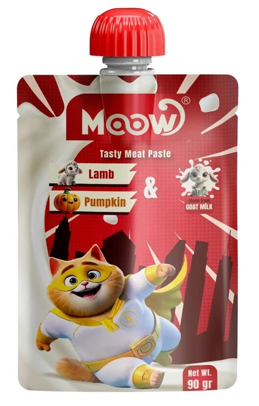 Moow Kuzu Etli Ve Bal Kabaklı Keçi Sütlü Kedi Et Ezmesi 90 gr ürün görseli 1