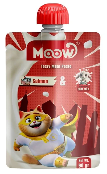 Moow Taze Somon Balıklı Keçi Sütlü Kedi Et Ezmesi 90 gr ürün görseli 1