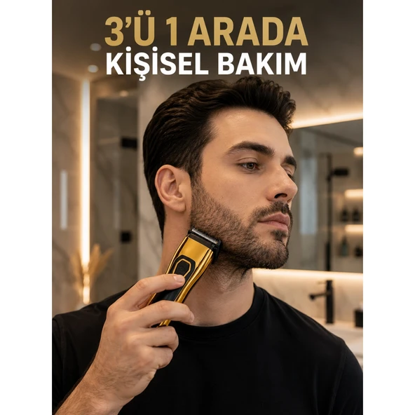 Saç, Sakal, Burun ve Kulak Bakımı İçin Çok Amaçlı Tıraş Makinesi ürün görseli 1