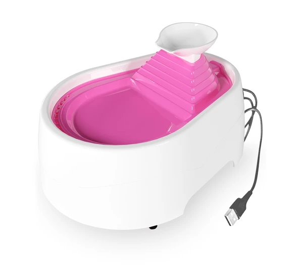 Cado Pet Kedi Köpek Su Pınarı Şelale 2 Litre - 5 volt ( usb'li ) Pembe ürün görseli 1