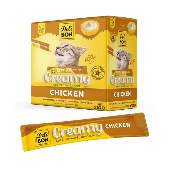 Delibon Krema Kedi Ödül Maması 15g 1 Adet Tavuklu ürün görseli 1