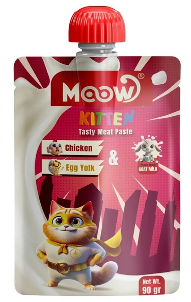 Moow Yavru Kedi İçin Tavuklu Keçi Sütlü Kedi Et Ezmesi 90 gr ürün görseli 1