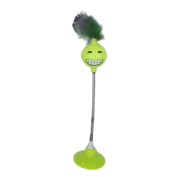 Markapet Yaylı Vantuzlu Hacıyatmaz Kedi Oyuncağı 30 cm Sarı ürün görseli 1