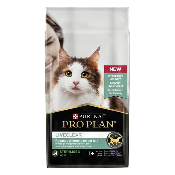 ProPlan LiveClear Sterilised Hindili Kısır Kedi Maması 7kg ürün görseli 1