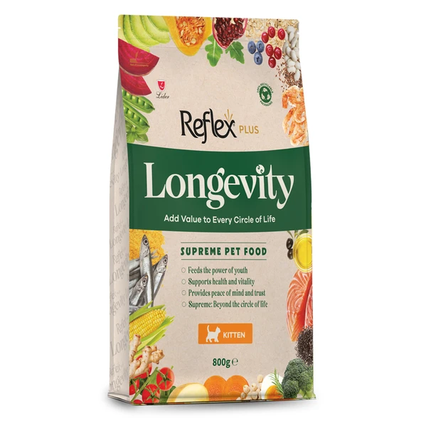 Reflex Plus Longevity Hipoalerjenik Yavru Kedi Maması 800gr ürün görseli 1