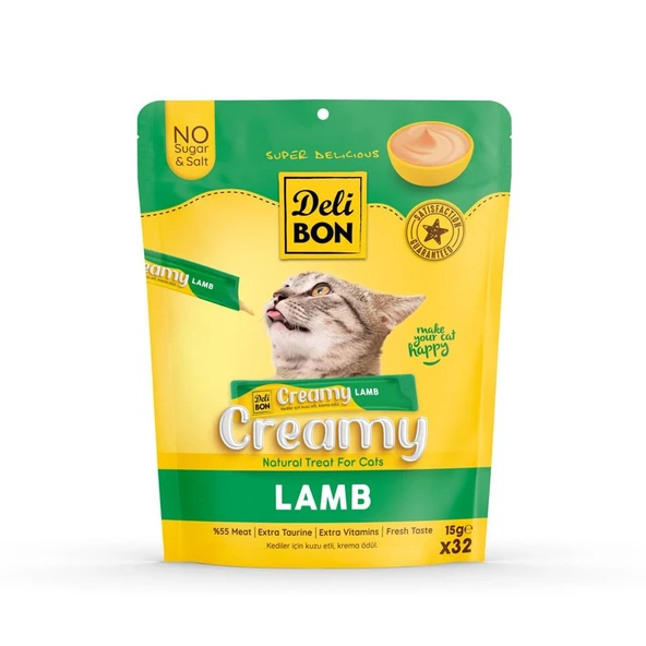 Delibon Krema Kedi Ödül Maması 15g 32 Adet Kuzu Etli ürün görseli 1