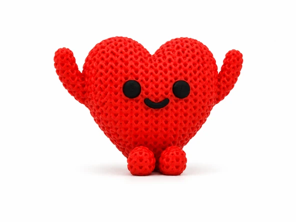 ❤️? Örgü Dokulu Dekoratif Kalp Figürü Modern Masa Süsü Ev Ofis Dekoru Romantik Hediyelik ürün görseli 1