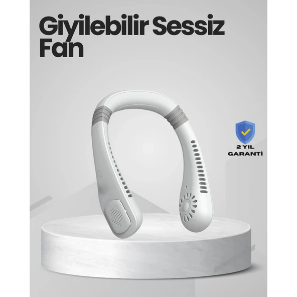 Çocuk ve Yetişkinler İçin Güvenli Şarjlı Boyun Fanı ürün görseli 1
