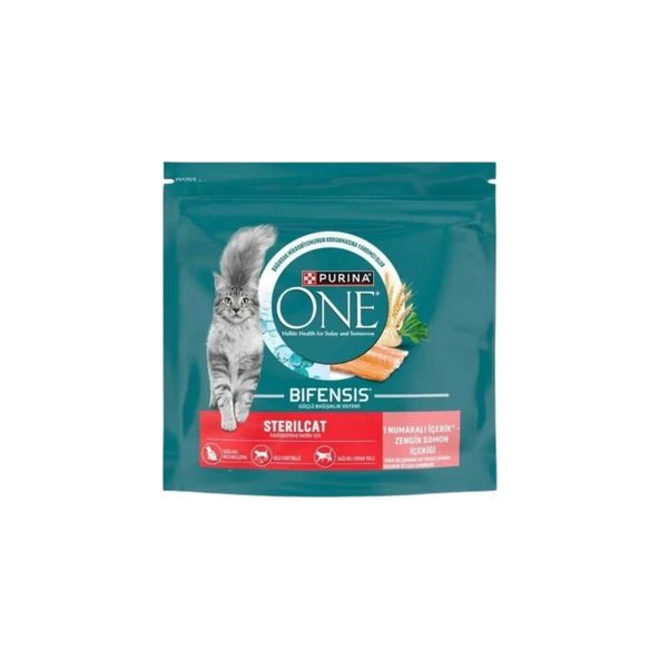 Purina One Somon & Buğday Kısırlaştırılmış Kedi Maması 750gr ürün görseli 1