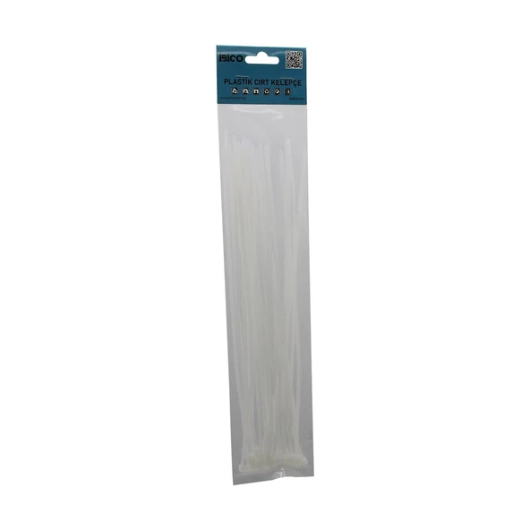 25Pcs Beyaz 3.6X300Mm Plasti̇k Cirt Kelepçe (5047) ürün görseli 1