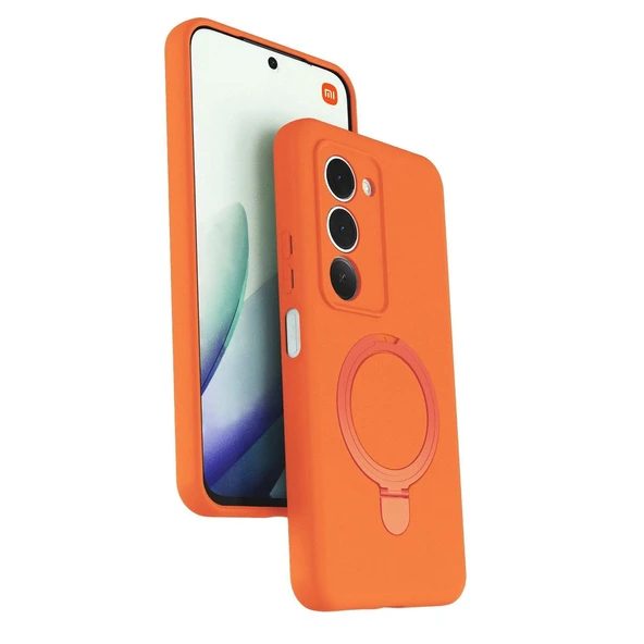 Xiaomi Redmi 15 4g Regal Magsafe Standlı Kapak - Turuncu ürün görseli 1