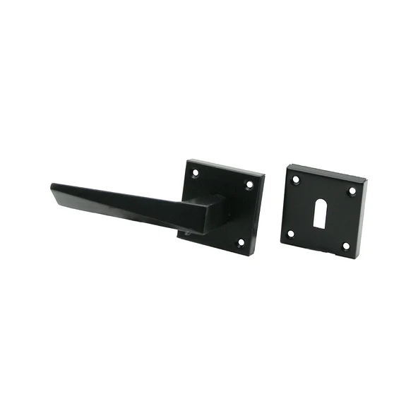 4 Takim Prati̇k Pri̇zma Oda Si̇yah Rozetli̇ Kapi Kolu (5047) ürün görseli 1