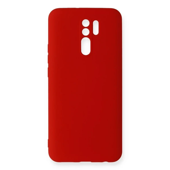 Redmi 9 Kılıf Nano İçi Kadife Silikon - Kırmızı ürün görseli 1