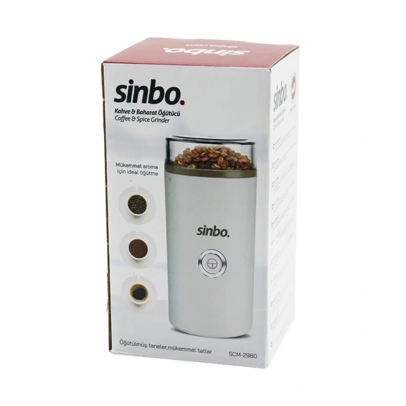Kahve - Baharat Öğütücü Maki̇ne 2 Biçakli Çeli̇k Öğütme Haznesi̇ 70Gr Öğütme Ac Motor=180W Scm-2980 (5047) ürün görseli 1