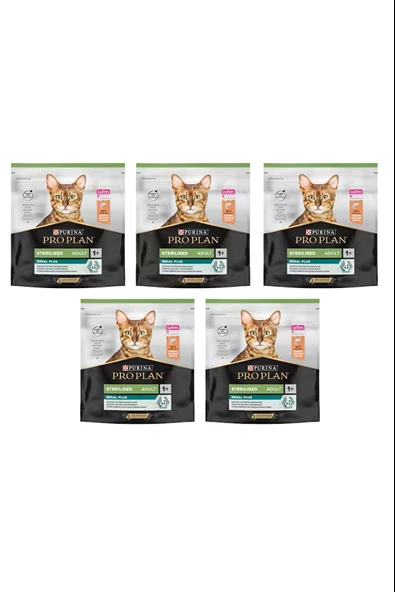 Pro Plan Sterilised Somonlu Kısırlaştırılmış Yetişkin Kedi Maması 400 Gr x 5 Adet ürün görseli 1