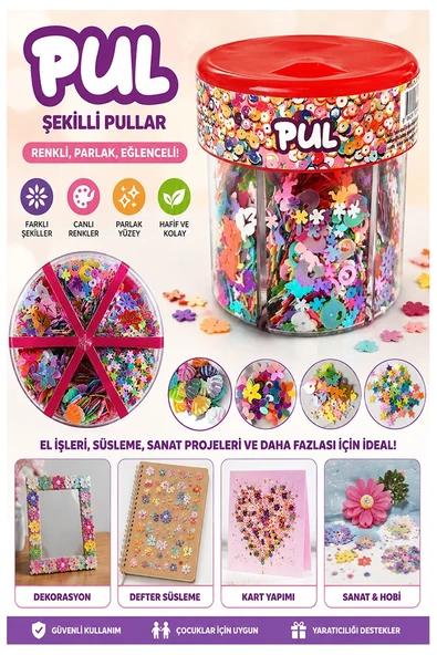 Karışık Şekilli Elişi Pulu Standlı 6 Model 90gr 1 Paket Fixpoint Parlak Pul Okul Sınıf Etkinlik Resim Dekarasyon Hobi ürün görseli 1