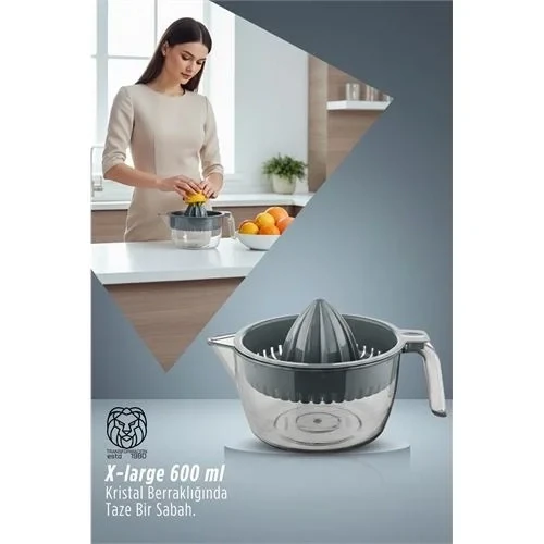 600 Ml Büyük Hazneli Manuel Limon Portakal Sıkacağı 718216 ürün görseli 1