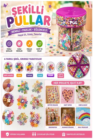 Karışık Şekilli Elişi Pulu Standlı 6 Model 90gr 1 Paket Set 2 Parlak Pul Okul Sınıf Etkinlik Resim Dekarasyon Hobi ürün görseli 1