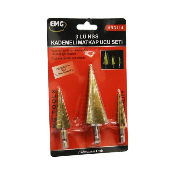 3 Parça Hss Kademeli̇ Matkap Ucu Set (5047) ürün görseli 1