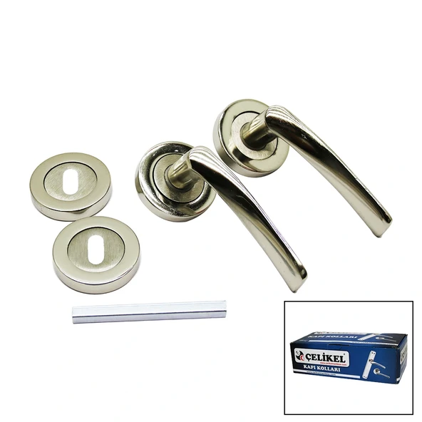Çeli̇kel-07 Ameri̇kan Oda Kapi Kolu Ni̇kel Saten (5047) ürün görseli 1