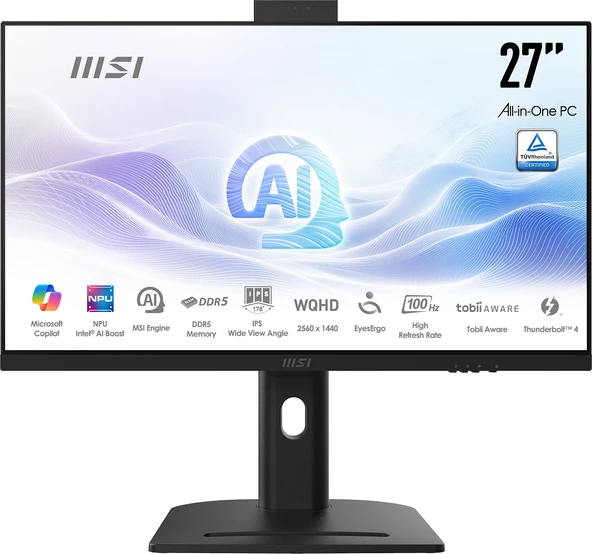 MSI AIO 27" WQHD ULTRA 7 155H-16GB DDR5 RAM-1TB NVME-FDOS / MODERN AM273QP AI 1UM-419XEU ürün görseli 1