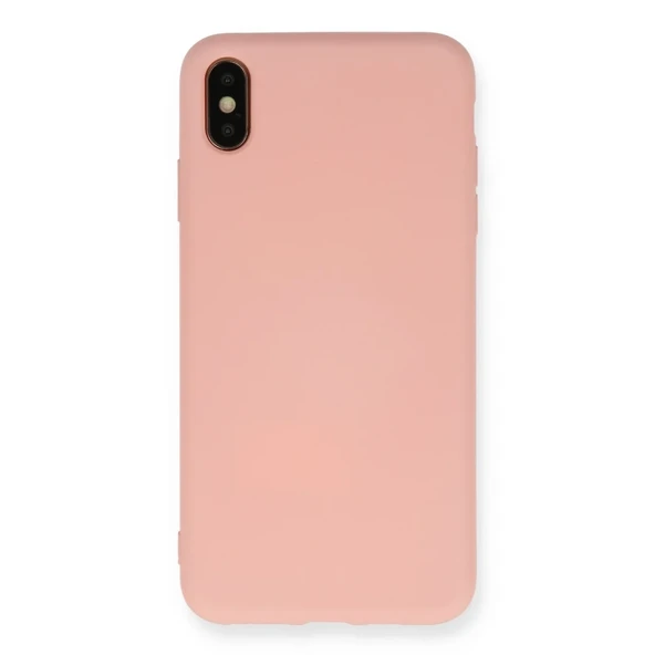İphone X Kılıf Nano İçi Kadife Silikon - Pudra ürün görseli 1