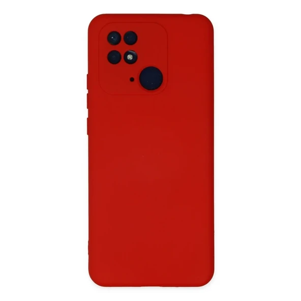 Redmi 10C Kılıf Nano İçi Kadife Silikon - Kırmızı ürün görseli 1