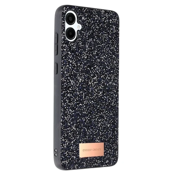 Onegif Galaxy A06 Bright Simli Kapak - Siyah ürün görseli 1