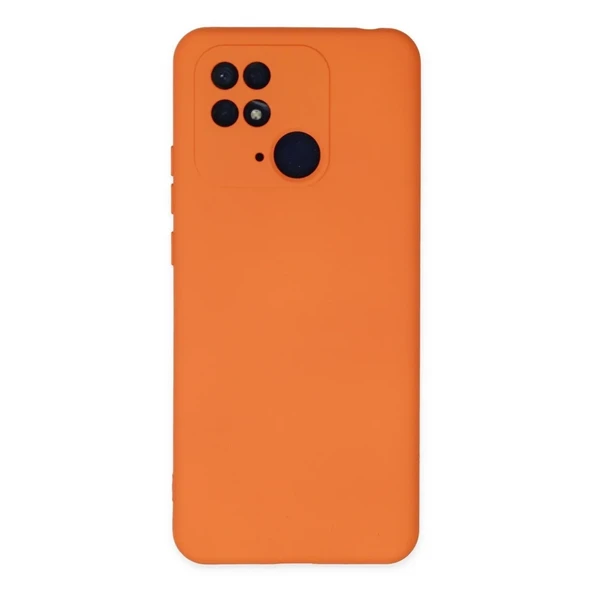 Redmi 10C Kılıf Nano İçi Kadife Silikon - Turuncu ürün görseli 1