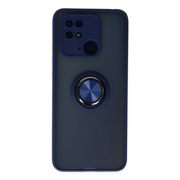 Redmi 10C Kılıf Montreal Yüzüklü Silikon Kapak - Lacivert ürün görseli 1