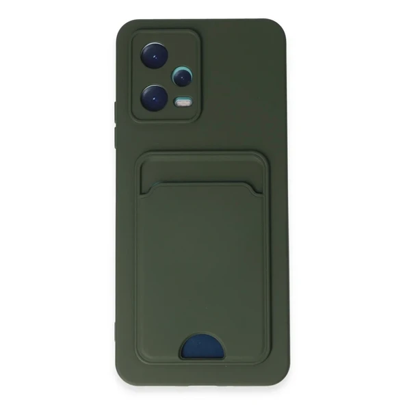 Poco X5 5G Kılıf Kelvin Kartvizitli Silikon - Koyu Yeşil ürün görseli 1