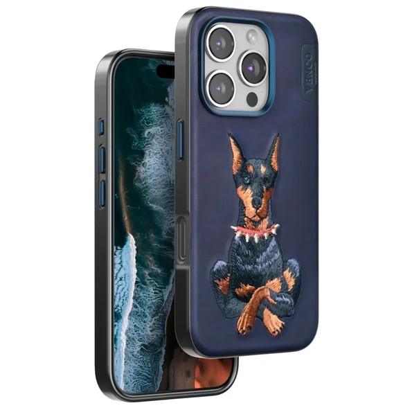 Venco İphone 16 Perma Desenli Kapak - Lacivert ürün görseli 1