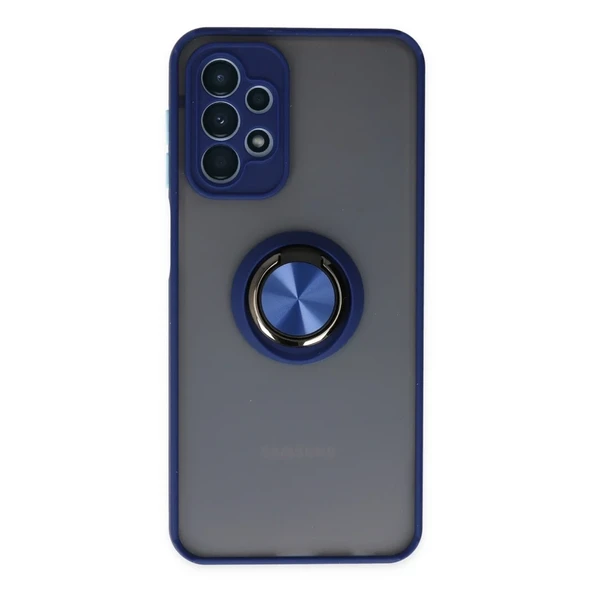 Galaxy A23 4G Kılıf Montreal Yüzüklü Silikon Kapak - Lacivert ürün görseli 1