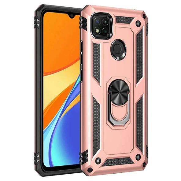 Redmi 9C Kılıf Sofya Yüzüklü Silikon Kapak - ürün görseli 1
